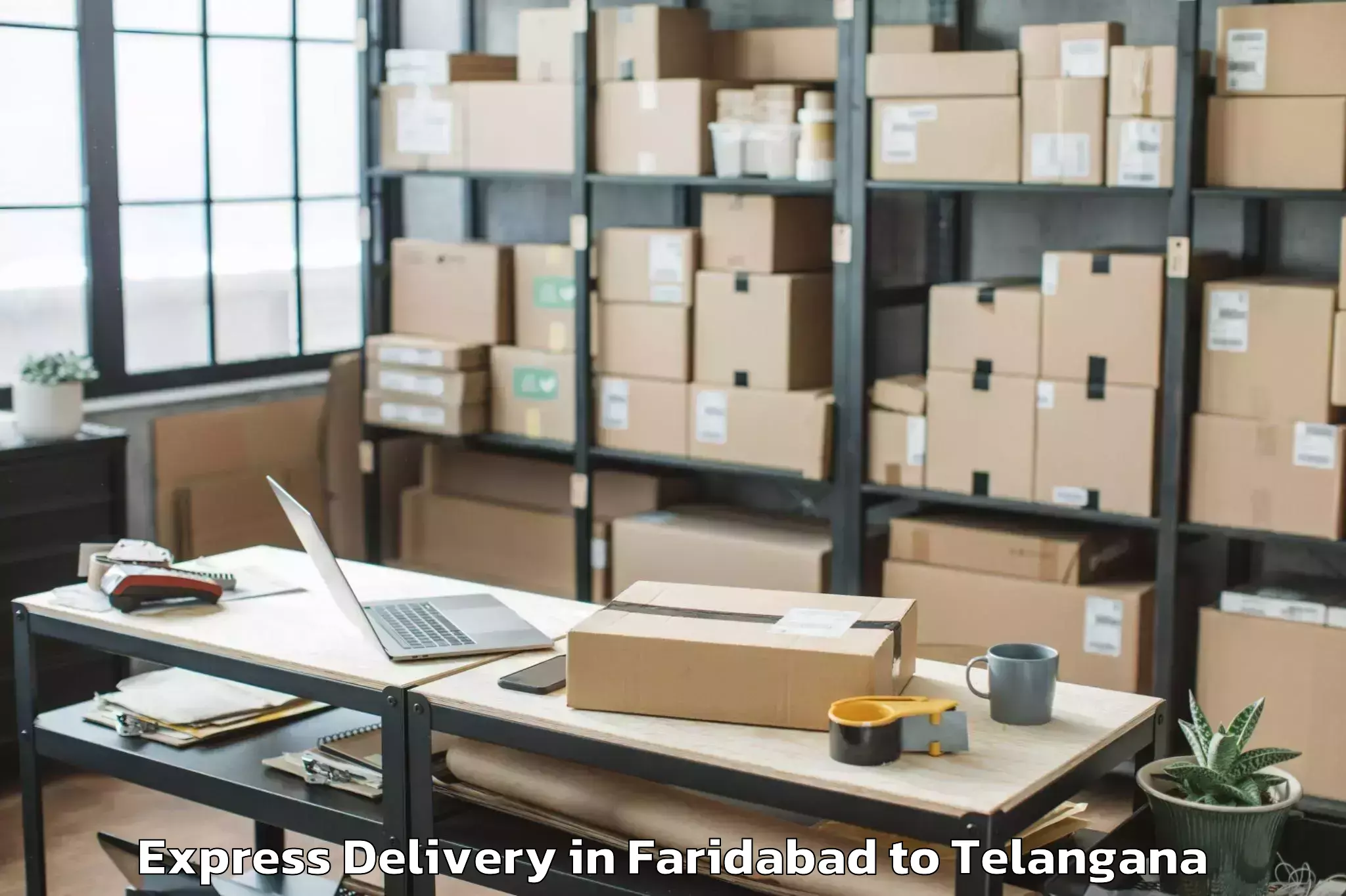 Professional Faridabad to Ghanpur Mulug Express Delivery